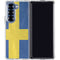 Sweden Flag Distressed Galaxy Z Fold6 Clear Case